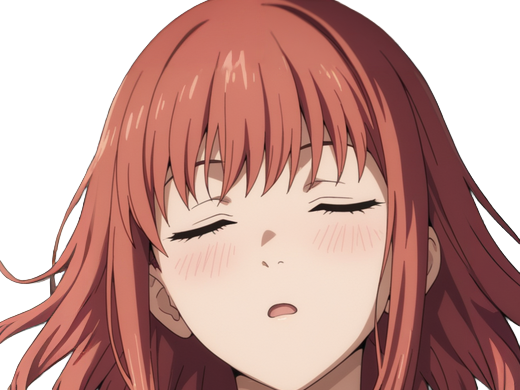 Sticker makima moupe chainsaw man waifu potential eleve chien wouf bark waf rousse anime manga par Dark-63