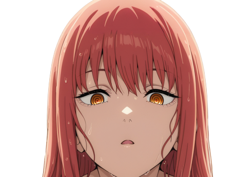 Sticker makima moupe chainsaw man waifu potential eleve chien wouf bark waf rousse anime manga par Dark-63