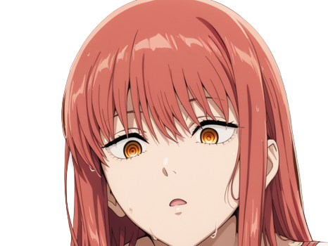 Sticker makima moupe chainsaw man waifu potential eleve chien wouf bark waf rousse anime manga par Dark-63