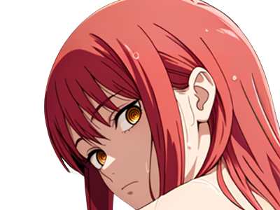 Sticker makima moupe chainsaw man waifu potential eleve chien wouf bark waf rousse anime manga par Dark-63