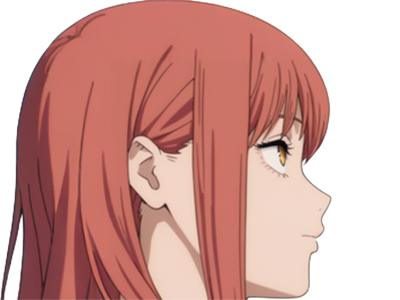 Sticker makima moupe chainsaw man waifu potential eleve chien wouf bark waf rousse anime manga par Dark-63