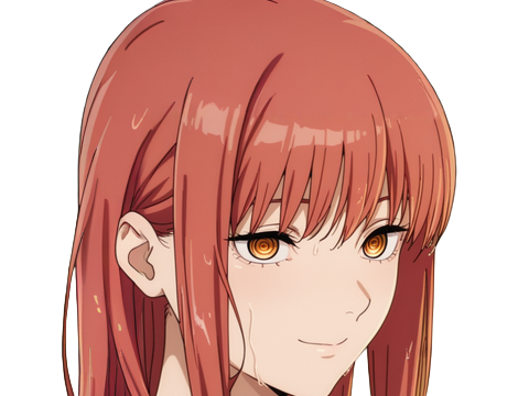 Sticker makima moupe chainsaw man waifu potential eleve chien wouf bark waf rousse anime manga par Dark-63