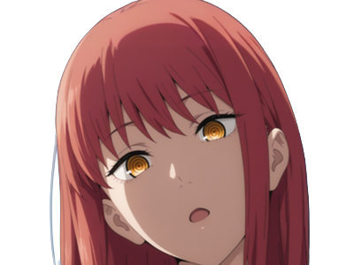 Sticker makima moupe chainsaw man waifu potential eleve chien wouf bark waf rousse anime manga par Dark-63