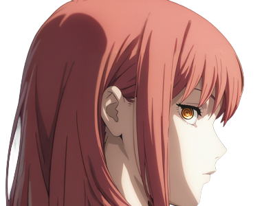 Sticker makima moupe chainsaw man waifu potential eleve chien wouf bark waf rousse anime manga par Dark-63