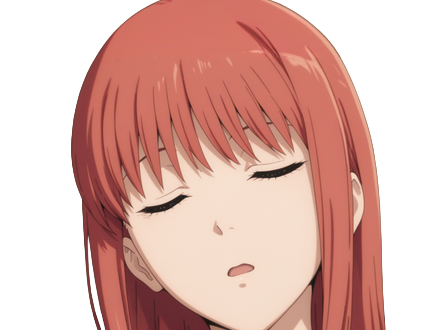 Sticker makima moupe chainsaw man waifu potential eleve chien wouf bark waf rousse anime manga par Dark-63
