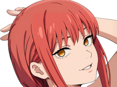 Sticker makima moupe chainsaw man waifu potential eleve chien wouf bark waf rousse anime manga par Dark-63