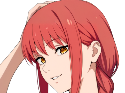 Sticker makima moupe chainsaw man waifu potential eleve chien wouf bark waf rousse anime manga par Dark-63
