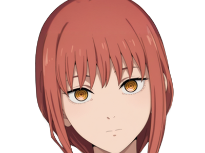 Sticker makima moupe chainsaw man waifu potential eleve chien wouf bark waf rousse anime manga par Dark-63