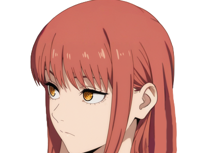 Sticker makima moupe chainsaw man waifu potential eleve chien wouf bark waf rousse anime manga par Dark-63