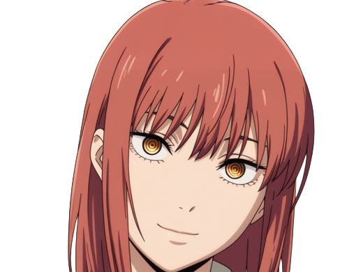 Sticker makima moupe chainsaw man waifu potential eleve chien wouf bark waf rousse anime manga par Dark-63