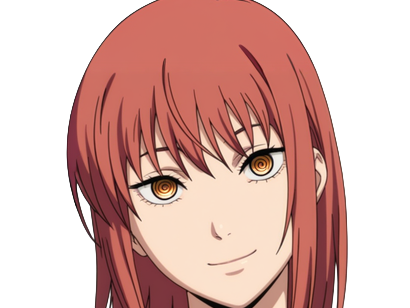Sticker makima moupe chainsaw man waifu potential eleve chien wouf bark waf rousse anime manga par Dark-63
