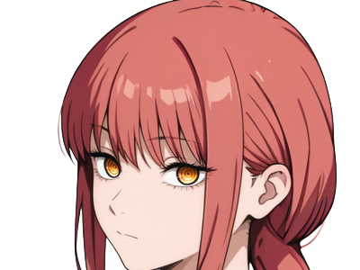 Sticker makima moupe chainsaw man waifu potential eleve chien wouf bark waf rousse anime manga par Dark-63