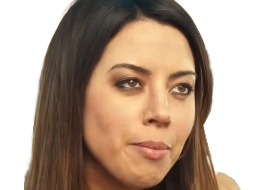 aubrey plaza actrice americaine femme brune trentaine trentenaire peau mat