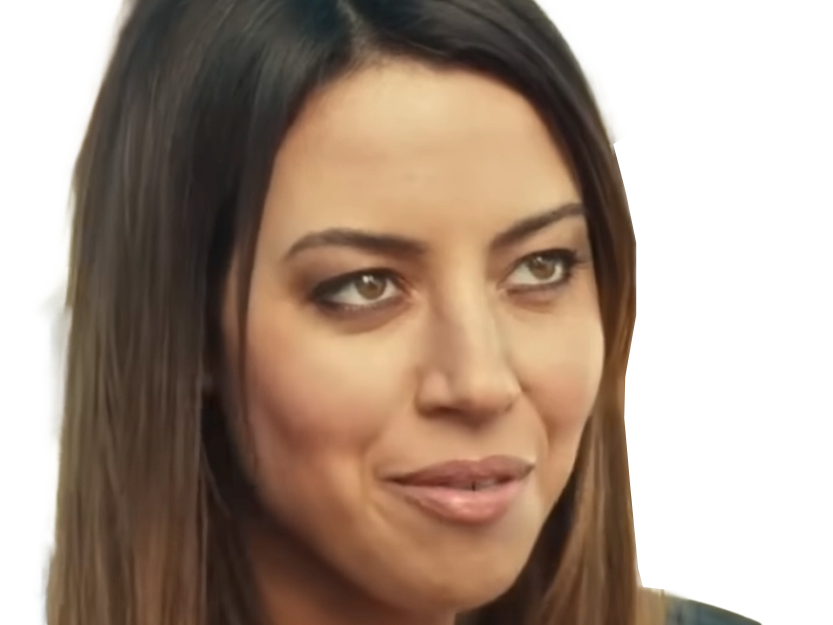 aubrey plaza actrice americaine femme brune trentaine trentenaire peau mat