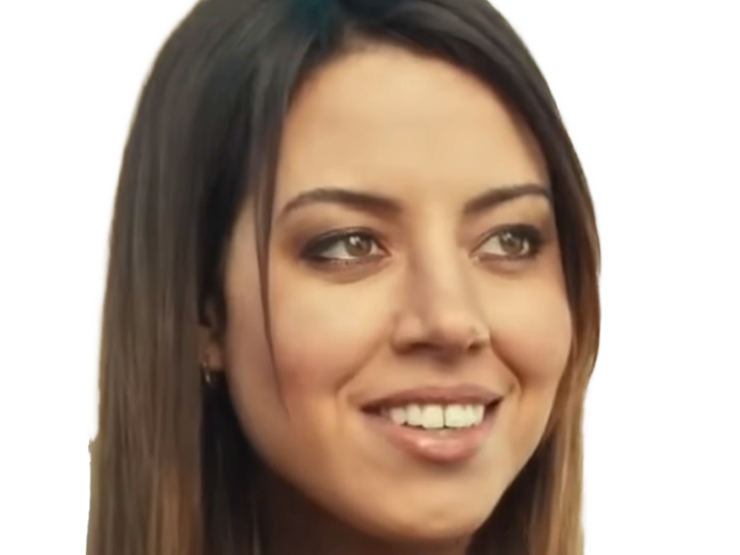 aubrey plaza actrice americaine femme brune trentaine trentenaire peau mat