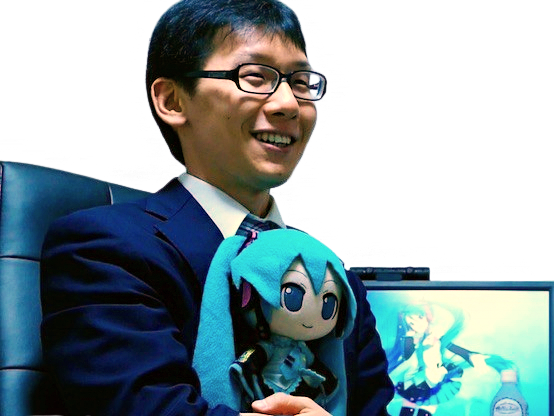 akihiko kondo hatsune miku japonaise kikoojap waifu ecran bonheur heureux couple anime sourire fauteuil