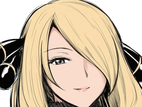 cynthia maitre ligue sinnoh dresseuse pokemon pkm 4g diamant perle platine jeu anime femme moupe