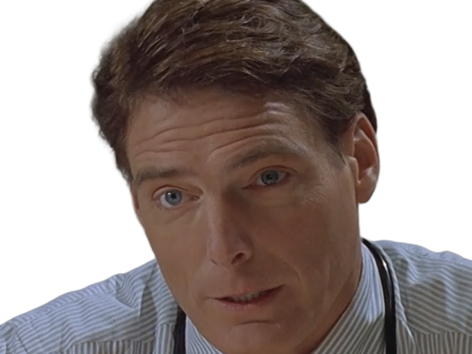 dr docteur alan chaffee levillagedesdamnes villageofthedamned film 1995 christopher dolier reeve americain homme cheveuxbruns yeuxbleus