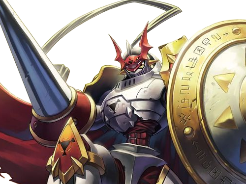 dukemon gallantmon digimon digimonstre garde royale royal knights niveau mega type virus chevaliers tamers savers