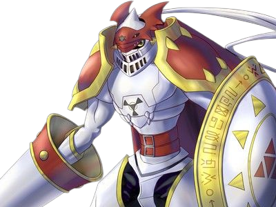 dukemon gallantmon digimon digimonstre garde royale royal knights niveau mega type virus chevaliers tamers savers