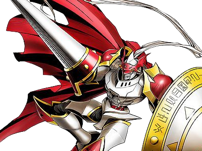 dukemon gallantmon digimon digimonstre garde royale royal knights niveau mega type virus chevaliers tamers savers