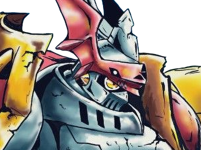 dukemon gallantmon digimon digimonstre garde royale royal knights niveau mega type virus chevaliers tamers savers