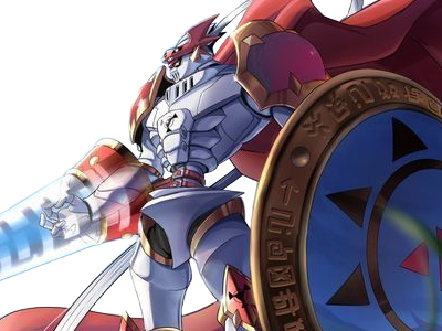 dukemon gallantmon digimon digimonstre garde royale royal knights niveau mega type virus chevaliers tamers savers