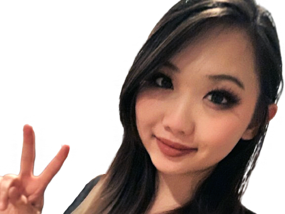 harriet sugarcookie actrice charme vietnamienne asiatique asian sourire main ok