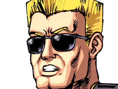 duke nukem jeu video homme americain action militaire muscle blond murica