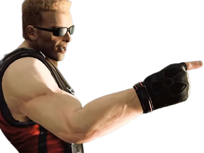 duke nukem jeu video homme americain action militaire muscle blond murica