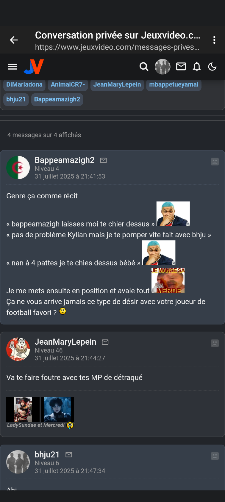 bappe amazigh mp message prive ff forum football