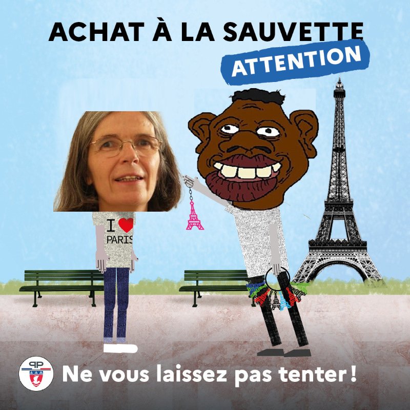achat a la sauvette attention tour eiffel trocadero arnaque racisme blanc arabe noir