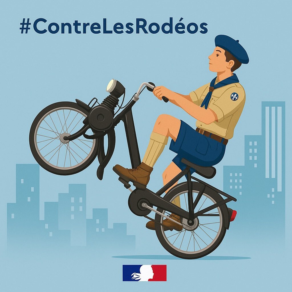 rodeo racaille arabe qlf migrant scooter deux roues moto cabre wesh bougnoule reubeu bicot parasite