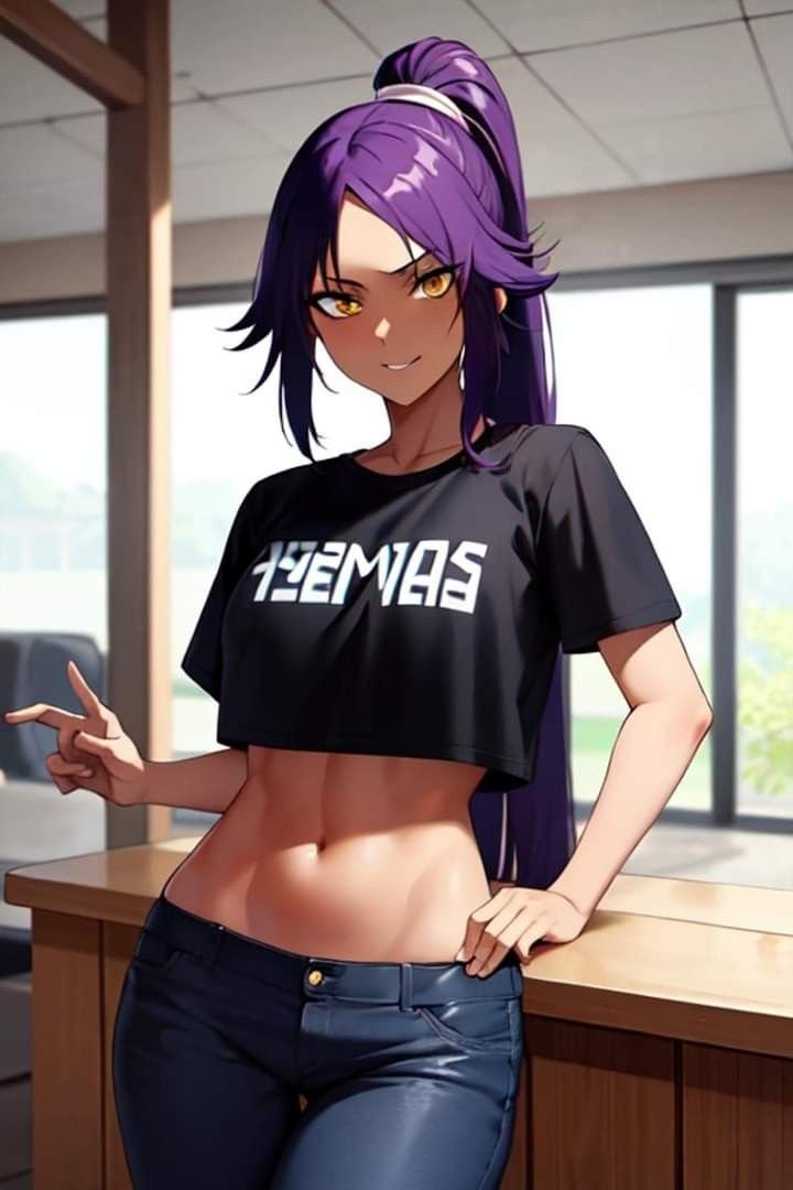 yoruichi femme hot langue waifu wife anime
