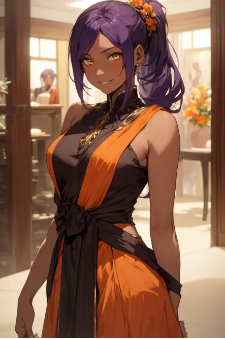 yoruichi femme hot langue waifu wife anime