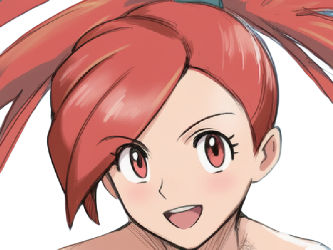 adriane asuna flannery pkm jeu manga anime femme waifu championne arene vermilava hoenn 3g feu