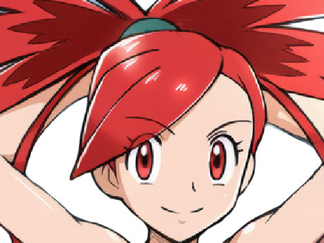 adriane asuna flannery pkm jeu manga anime femme waifu championne arene vermilava hoenn 3g feu