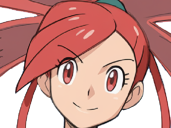 adriane asuna flannery pkm jeu manga anime femme waifu championne arene vermilava hoenn 3g feu