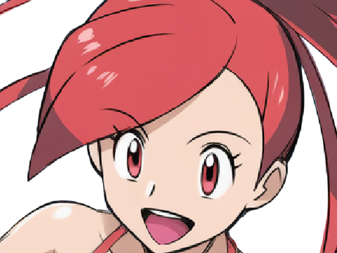 adriane asuna flannery pkm jeu manga anime femme waifu championne arene vermilava hoenn 3g feu