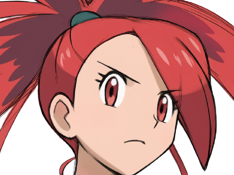 adriane asuna flannery pkm jeu manga anime femme waifu championne arene vermilava hoenn 3g feu
