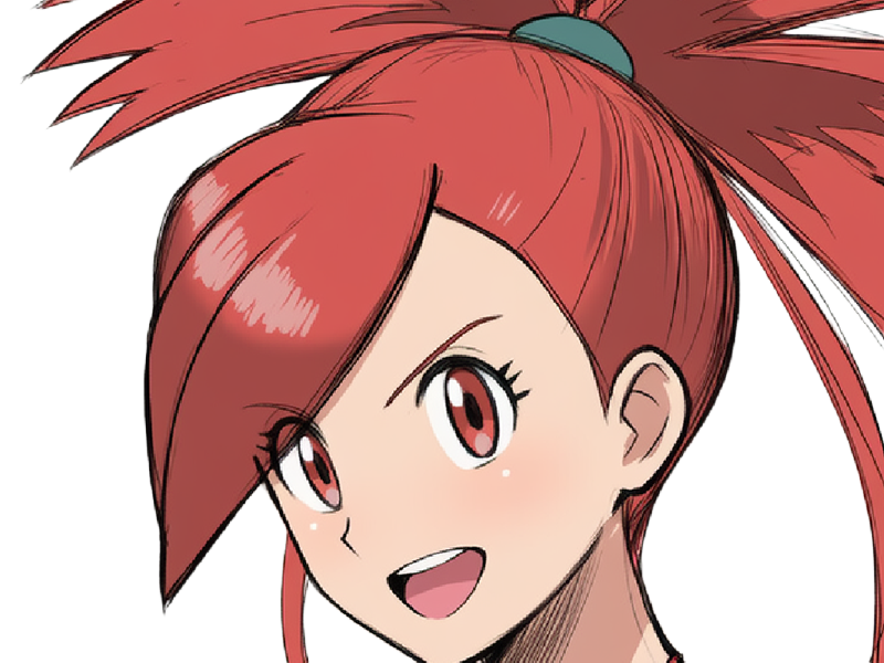 adriane asuna flannery pkm jeu manga anime femme waifu championne arene vermilava hoenn 3g feu
