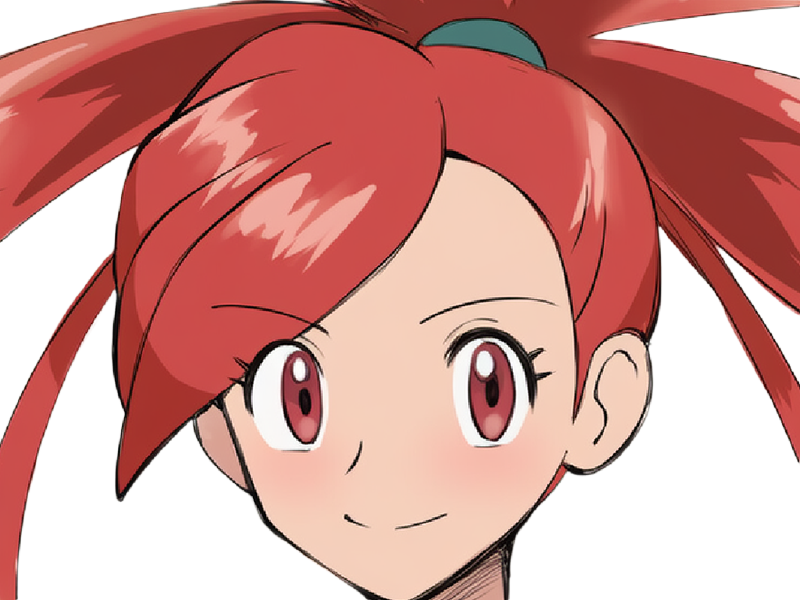 adriane asuna flannery pkm jeu manga anime femme waifu championne arene vermilava hoenn 3g feu