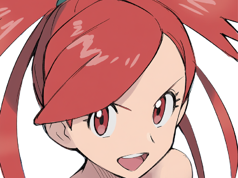 adriane asuna flannery pkm jeu manga anime femme waifu championne arene vermilava hoenn 3g feu