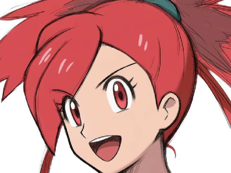 adriane asuna flannery pkm jeu manga anime femme waifu championne arene vermilava hoenn 3g feu