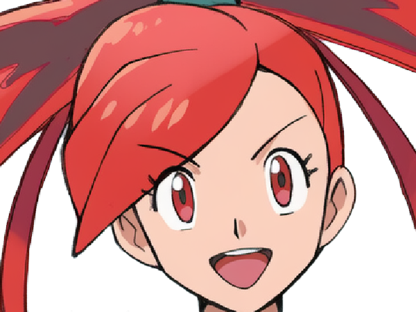 adriane asuna flannery pkm jeu manga anime femme waifu championne arene vermilava hoenn 3g feu