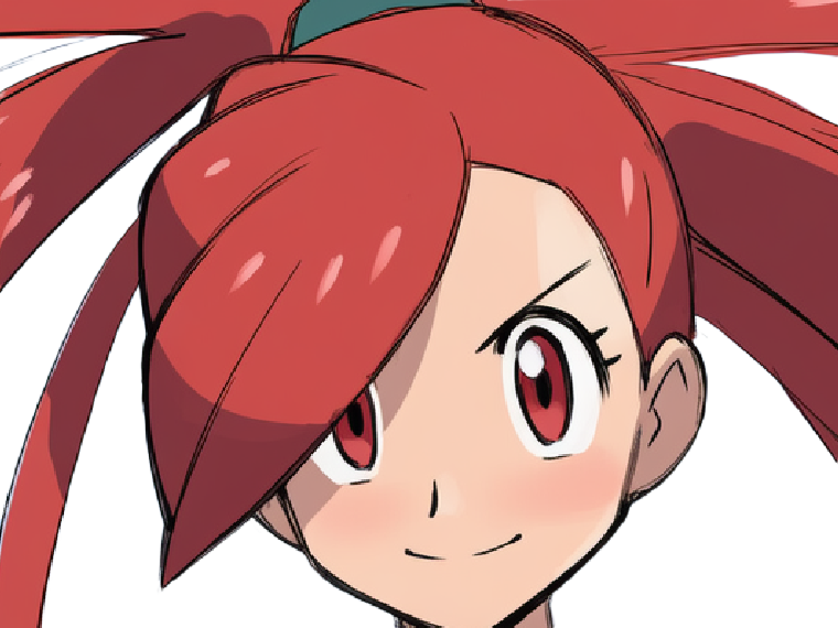 adriane asuna flannery pkm jeu manga anime femme waifu championne arene vermilava hoenn 3g feu