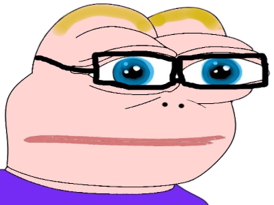 pepe grenouille verte blond lunettes