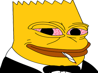 pepe grenouille simpsons bart latam latino una vela shit cannabis bloodshot