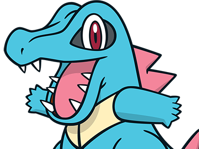 kaiminus totodile waninoko pokemon pkm jeu anime type eau 2g johto starter machoire