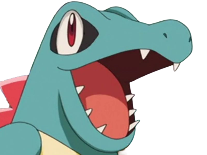 kaiminus totodile waninoko pokemon pkm jeu anime type eau 2g johto starter machoire